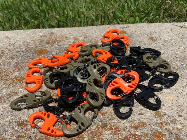 24-pack of plastic S-Biners Camping Fishing Hunting Hiking
