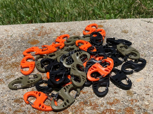 24-pack of plastic S-Biners Camping Fishing Hunting Hiking
