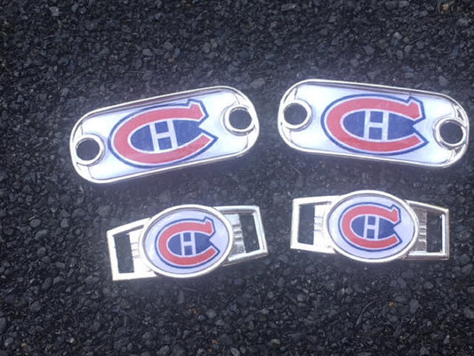 2 ~ Montreal Canadiens NHL Paracord Charms Oval or Mini Dog Tag shoelace charms