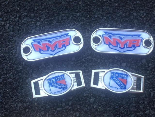 2 ~ New York Rangers NHL Paracord Charms Oval or Mini Dog Tag shoelace charms