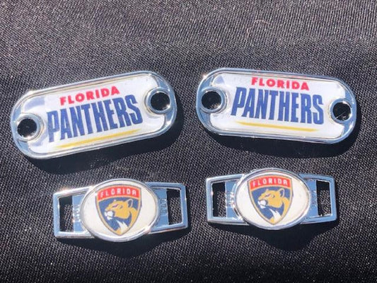 2 ~ Florida Panthers NHL Paracord Charms Oval or Mini Dog Tag shoelace charms