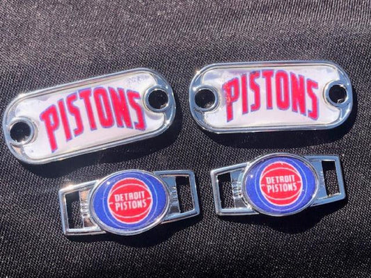 2 ~ Detroit Pistons NBA Paracord Charms Oval or Mini Dog Tag shoelace charms