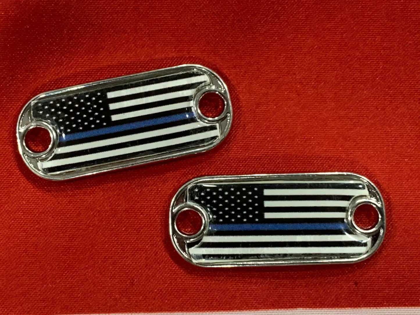 2-Police Department Thin Blue Line or American Flags Paracord Charms.
