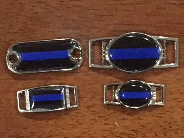 2-Police Department Thin Blue Line or American Flags Paracord Charms.