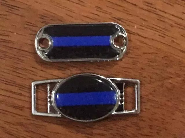 2-Police Department Thin Blue Line or American Flags Paracord Charms.