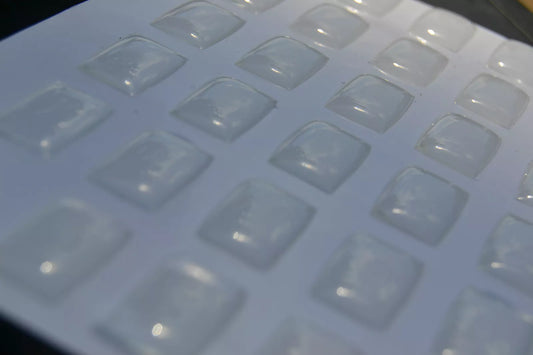 10-100 pcs of Clear Rectangle Epoxy stickers for Paracord Charms or Shoelace Charms