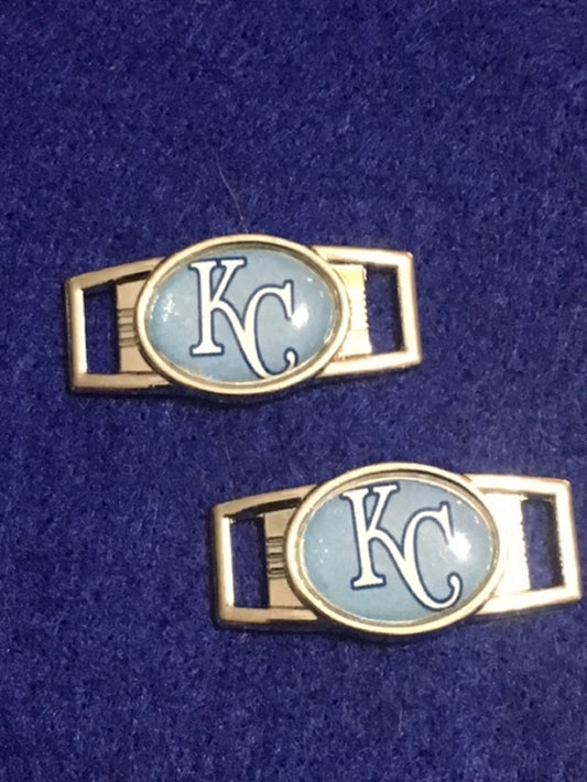 2 ~ Kansas City Royals MLB Paracord Charms Oval or Mini Dog Tag shoelace charms