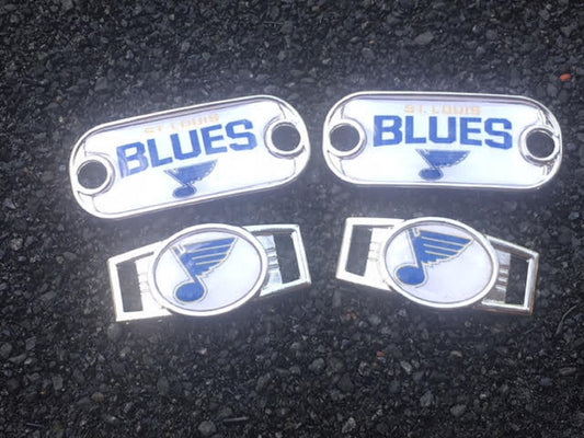2 ~ St. Louis Blues NHL Charms Oval or Mini Dog Tag shoelace charms