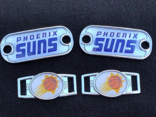 2 ~ Phoenix Suns  NBA Paracord Charms Oval or Mini Dog Tag shoelace charms