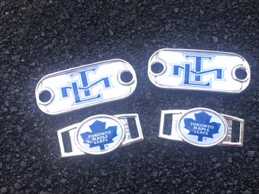 2 ~ Toronto Maple Leafs NHL Charms Oval or Mini Dog Tag shoelace charms