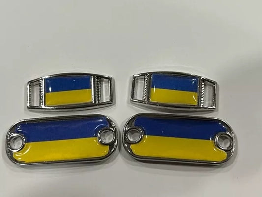 2 - Ukraine Flag Paracord Charms.  Rectangles or Mini Dog Tags.