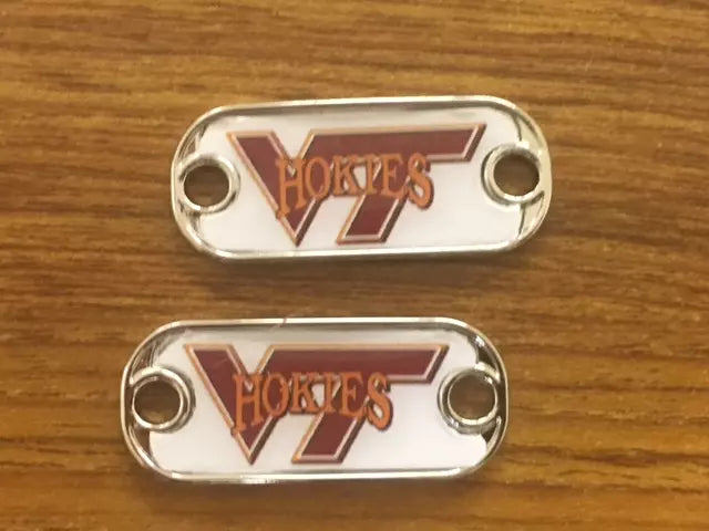 2~Virginia Tech Hokies NCAA Paracord Charms Oval or Mini Dog Tag shoelace charms