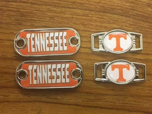 2~Tennessee Volunteers NCAA Paracord Charms Oval or Mini Dog Tag shoelace charms