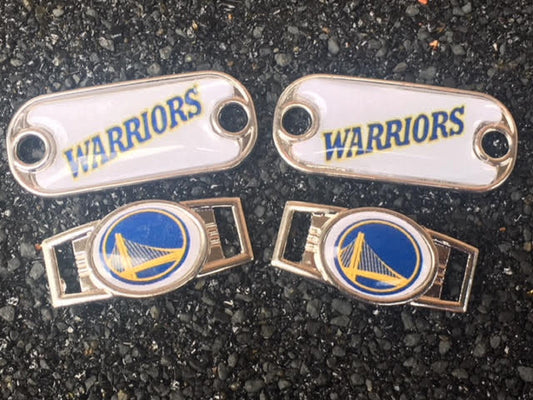 2 ~ Golden St. Warriors NBA Paracord Charms Oval or Mini Dog Tag shoelace charms