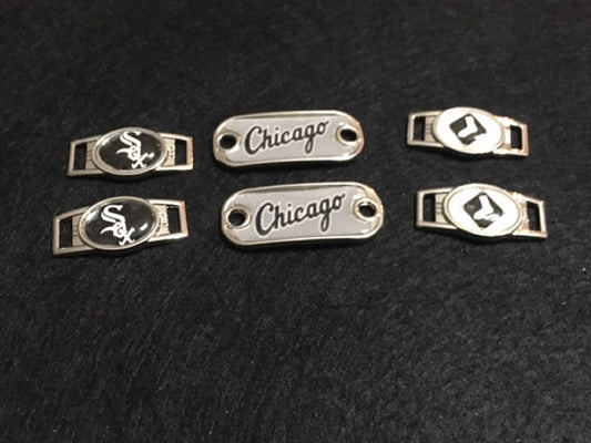 2 ~ Chicago White Sox MLB Paracord Charms Oval or Mini Dog Tag shoelace charms