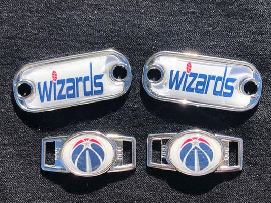 2 ~ Washington Wizards NBA Paracord Charms Oval or Mini Dog Tag shoelace charms