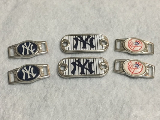 2 ~ New York Yankees MLB Paracord Charms Oval or Mini Dog Tag shoelace charms
