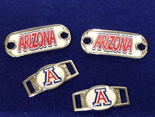 2~Arizona WIldcats Paracord Charms Oval or Mini Dog Tag shoelace charms