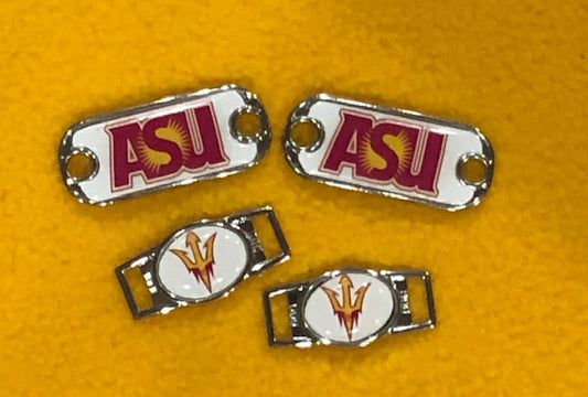 2~Arizona St. Sun Devils Paracord Charms Oval or Mini Dog Tag shoelace charms