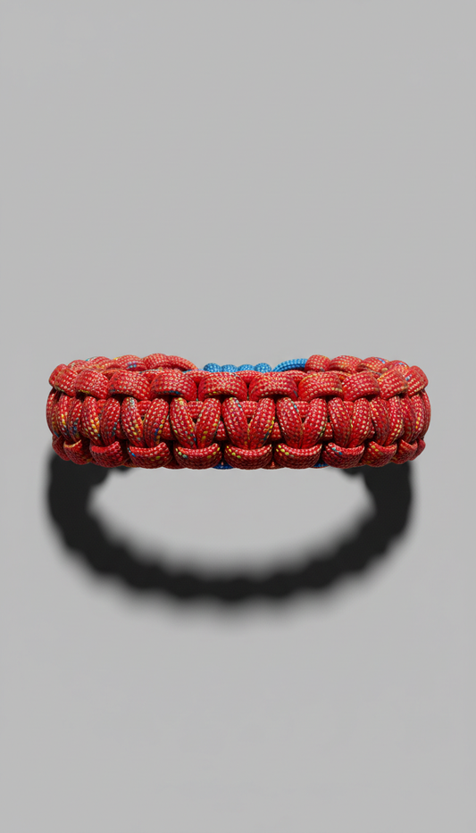 Signal Red Cobra Weave Bracelet
